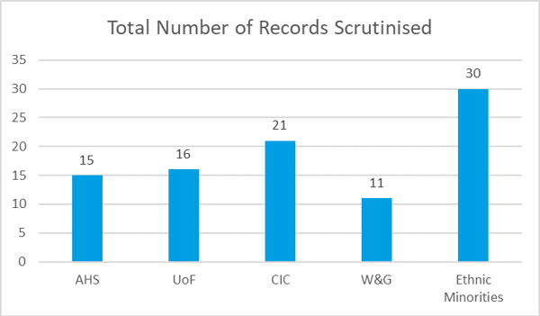 Themes of records scrutinised 
