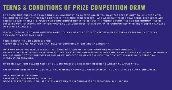 Terms & Conditions of Prize Competition Draw