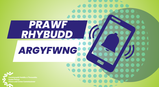 CHTh Dyfed-Powys yn Tynnu Sylw at Brawf Rhybudd Argyfwng Sydd ar Fin Digwydd