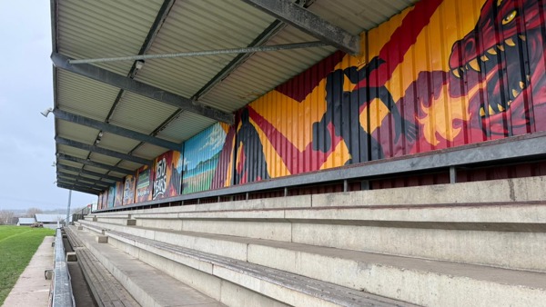 Image of Mural painting at rugby stand 